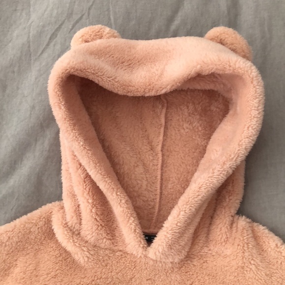 SHEIN NWOT Blush pink fluffy sweatshirt sz XS New w/o tags - Picture 4 of 5